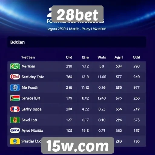 Comparação de odds entre 28bet e concorrentes